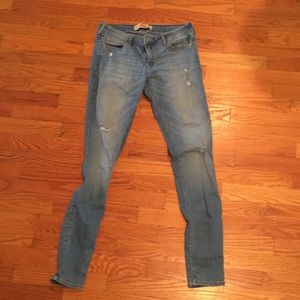 Lightly worn ripped jeans